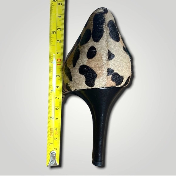CALVIN KLEIN PONY HAIR LEOPARD PRINT PLATFORM 3" HEEL PUMPS - 7 - Picture 8 of 10